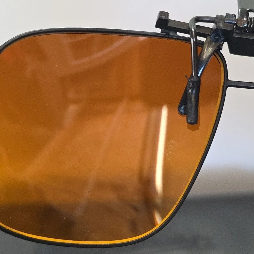 BluBlocker Sunglasses‎ Clip On Unisex-adult Brown Aviator Case Vintage Y2K 90's